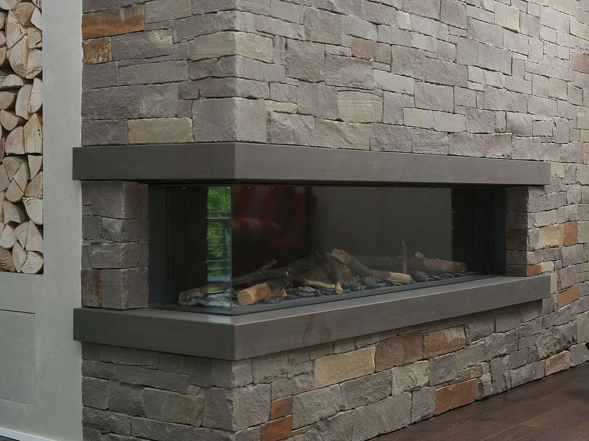 Kamin, gemauert aus Grauwacke - BGS GmbH